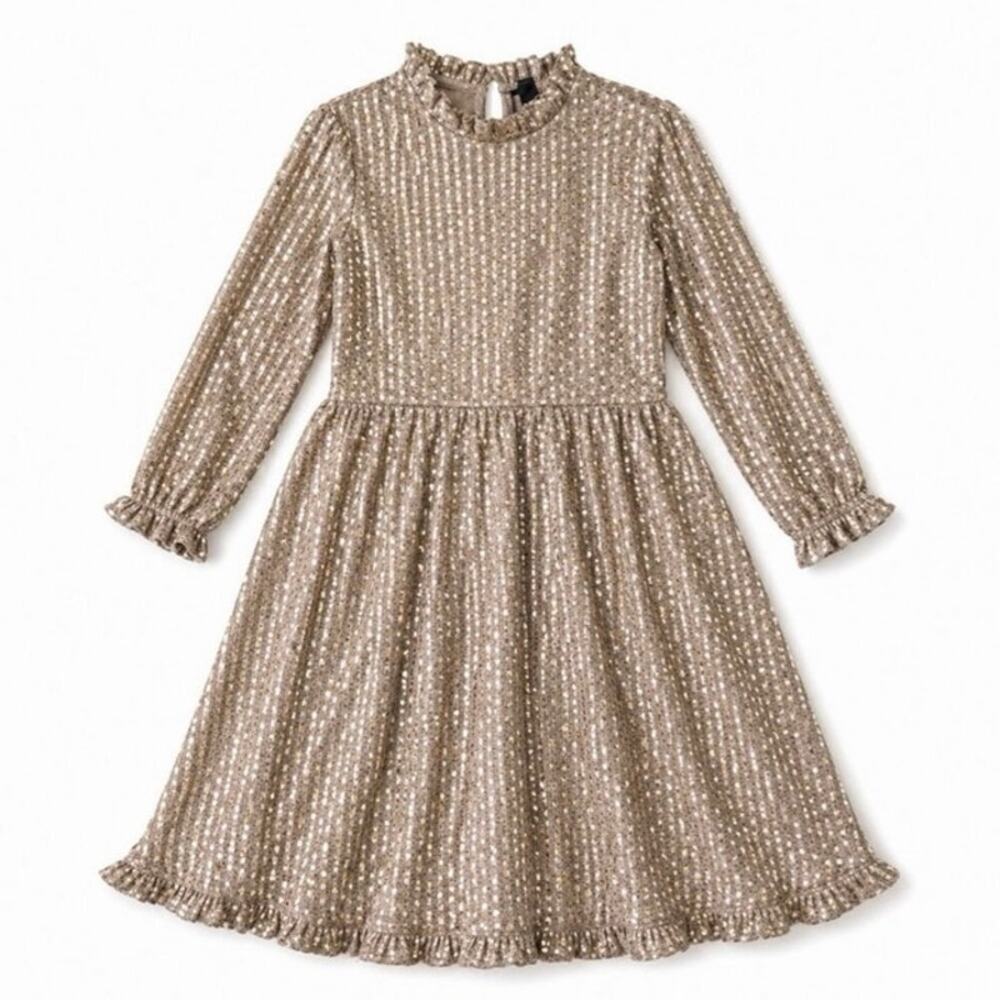 Sparkling Gold Ruffle Party Dress - Art Class Girls' 10/12 holiday